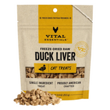 Vital Essentials Cat Freeze Dried Treat Duck Liver .9oz