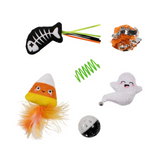 Fringe Sweet Treats Spooky Feat Cat Toy 6pk