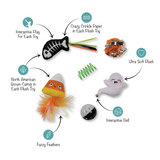 Fringe Sweet Treats Spooky Feat Cat Toy 6pk