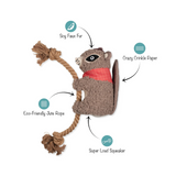 Fringe Chip Mixed Material Dog Toy