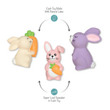 Fringe Hop Love Carrots 3pk Latex Dog Toy