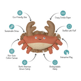 Fringe Very Captivating Crab Earth Friendly Cat Toy