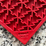 Soda Pup Tree Peace Holiday Lick Mat Red