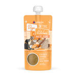 Dog food pouch with 'Dogs in the Kitchen' branding on a white background