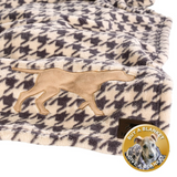 Tall Tails Fleece Throw Houndstooth Brown/Cream