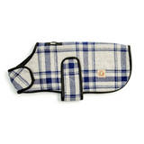 Chilly Dog Grey Blue Plaid Coat