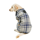 Chilly Dog Grey Blue Plaid Coat