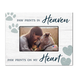 DS Frame Paw Prints On My Heart 7x9