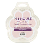 Pet House Wax Melt packaging with paw shape on a white background