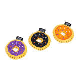 Three donut-shaped toys with colorful filling and 'Zippy Tews' branding on a white background.