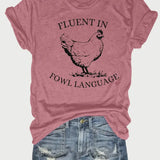 Fluent Fowl Language Pink Tee