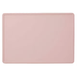 Rectangular pink mat on a light gray background