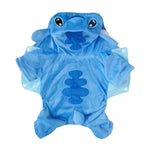 Blue cartoon-style raincoat with a hood on a white background