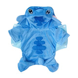 Blue cartoon-style raincoat with a hood on a white background