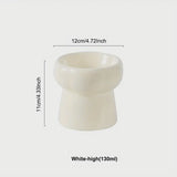 Elevated Ceramic Pet Bowls White