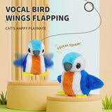 Blue & White Rechargeable Interactive Bird Toy