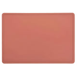 Rectangular terracotta-colored cutting board on a light gray background