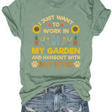 Work in My Garden & Hang Out with My Dog Shirt Green