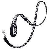 Dogline Black Reflective Nylon Leash