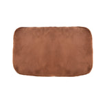 Brown textured rectangular mat on a white background