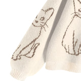 Knitted socks with bear design on a light background