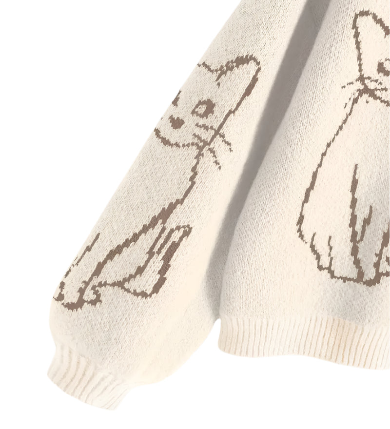 Knitted socks with bear design on a light background