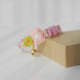 Mokka Adustable Cat Collar With Flowers Design