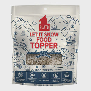 Plato Holiday Treats let It Snow Food Topper 4oz