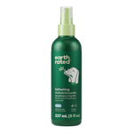 Green bottle of Earth Rated refreshing dog mist on a white background