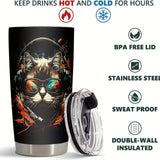 Gamer Cat Black Tumbler 20oz