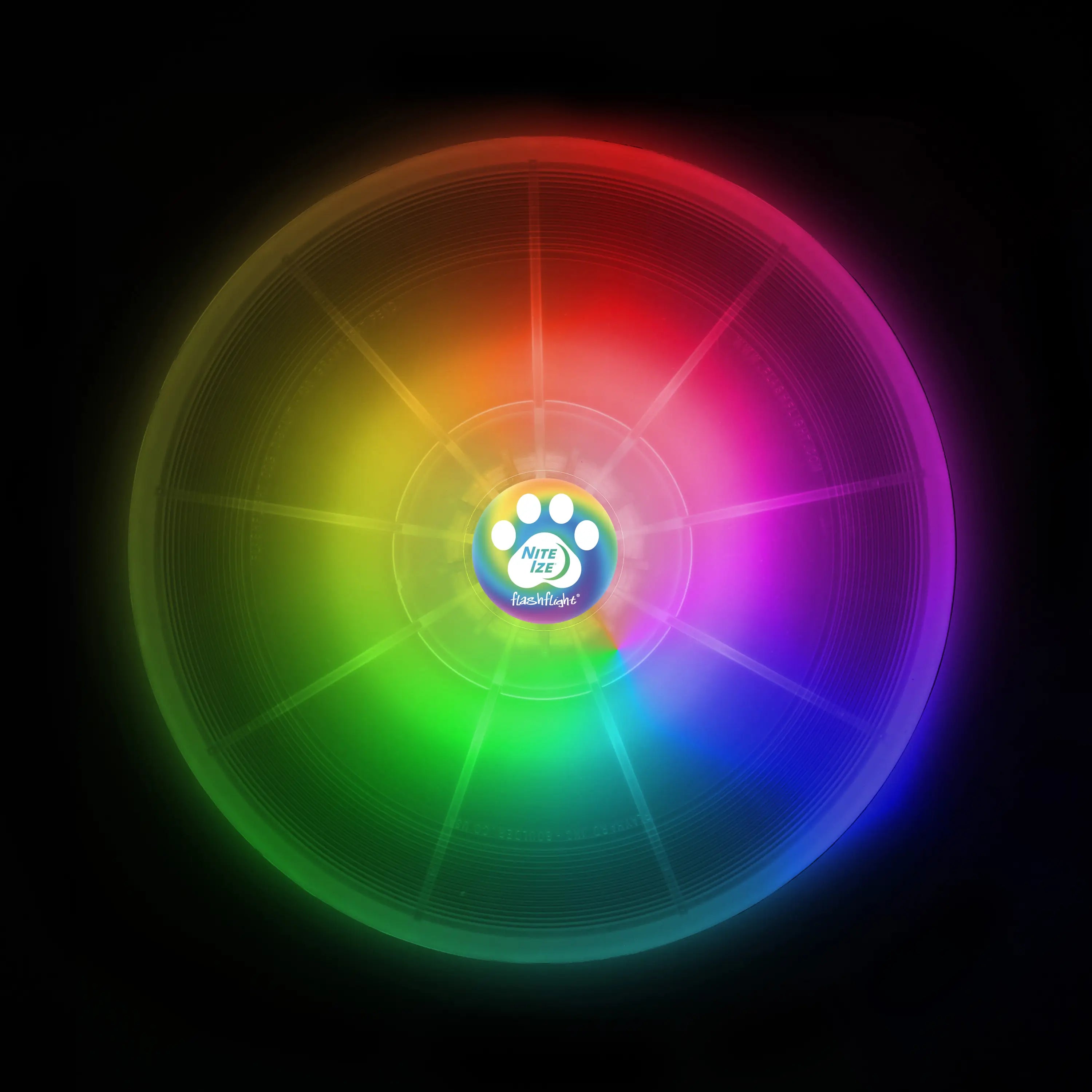 Color wheel with rainbow colors on a black background