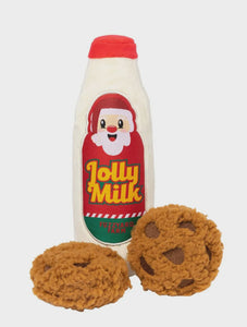 FuzzYard Jolly Milk & Cookies Plush Dog Toy 3pk