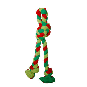 Tall Tails Braided Fleece Tug Christmas Large