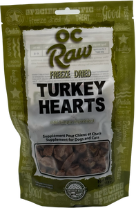 OC Raw Dog Freeze Dried Turkey Hearts 4oz