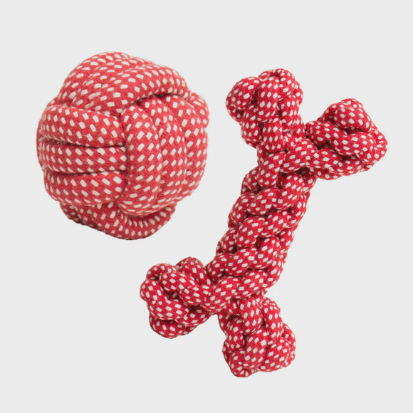 HuggleHounds Holiday Knotted Rope Dog Toy