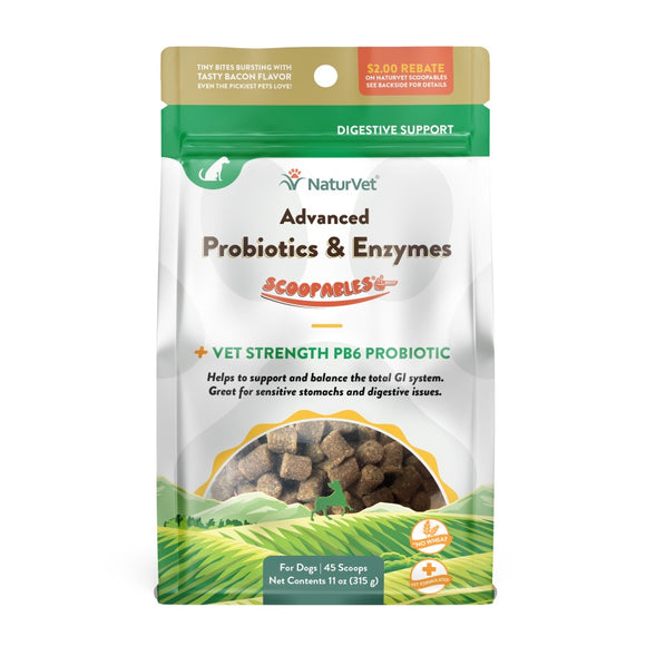 Naturvet Scoopables Advanced Probiotics and Enzymes for Dogs 11oz