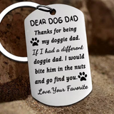 Dear Doggie Dad Keychain