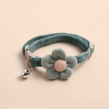 Flower Bow Fleece Collar