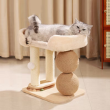 Wood Cat Scratcher with Sisal Balls