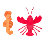 Zippy Claws Mesh Mates Seahorse/Lobster 2pk