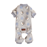 Plush Penguin Snowflake Grey Pet Pajamas