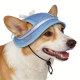 Blue Mesh Pet Sun Hat Large
