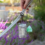Fringe Painted Gingham Waste Bag Holder