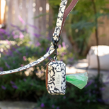Fringe Charcoal Floral Waste Bag Holder
