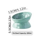 Ceramic Elevated Textured Pet Bowl