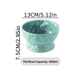 Ceramic Elevated Textured Pet Bowl