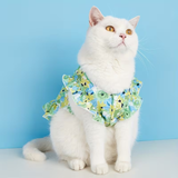 Floral Spring Dress with Bow Green