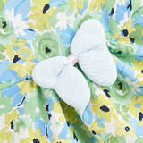 Floral Spring Dress with Bow Green
