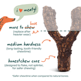 Woof Pet Dog HonestChew Meaty Antler