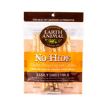 Earth Animal No-Hide Chicken Recipe Dog and Cat Stix in a resealable stand-up pouch, featuring a brown and orange label with the Earth Animal logo.